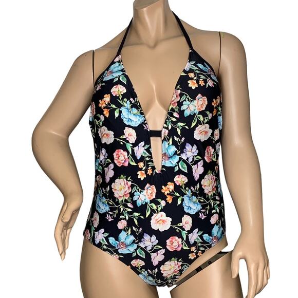 Kenneth Cole Reaction Swimsuit Floral Multicolored Print Padded Size 3X - Picture 5 of 16